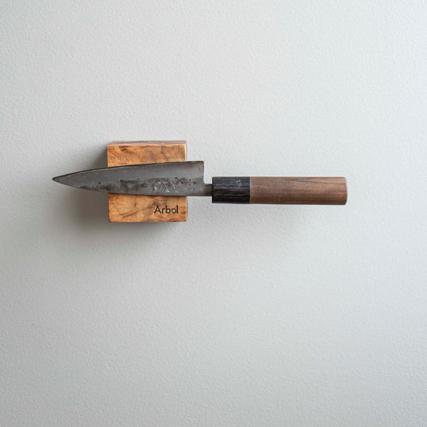 Wall-mounted knife block | Maple burl